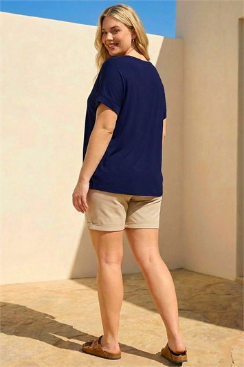 Curve V-Neck Stretch Top 19504160