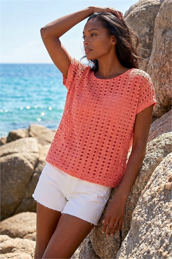 Cut Out Detail Stretch Top 19285322