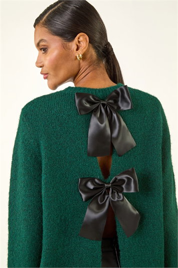 Bow Back Metallic Knit Jumper 16246331