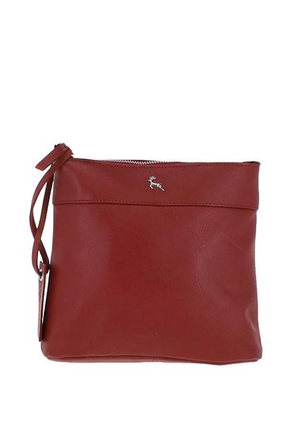 Red Real Leather Mini Shoulder Bag
