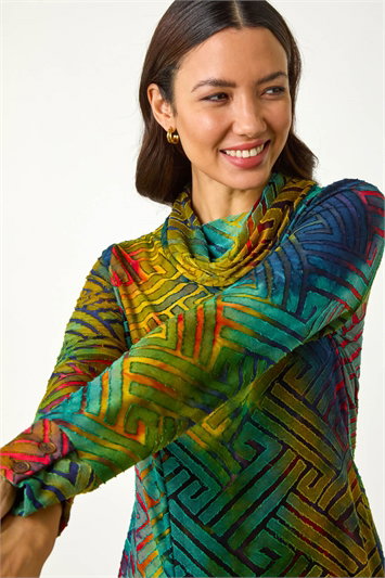Geometric Textured Tunic 19323478