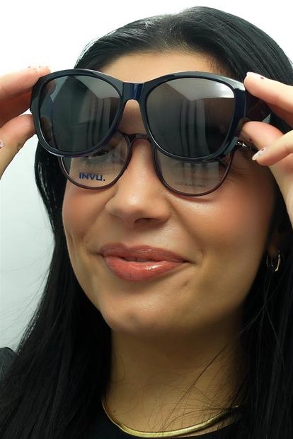 Blue Round Transparent Blue Blue Polarized E2102
