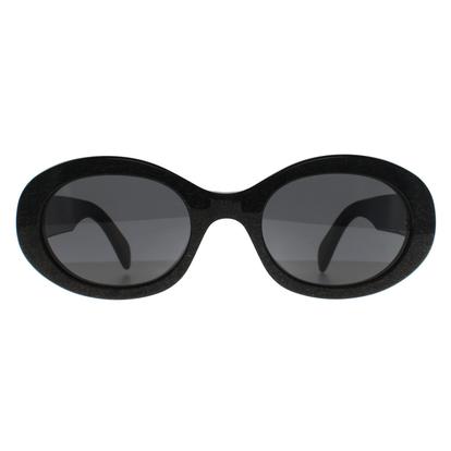 Black Oval Sparkly Black With Gold Grey Cl40194u Triomphe