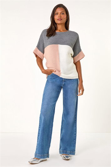 Colour Block Knitted Jumper 16169246