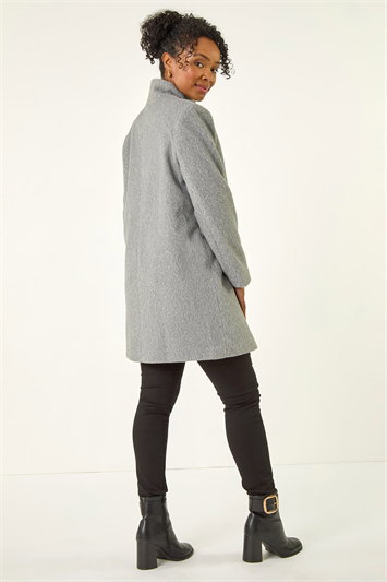 Petite Brushed Funnel Neck Coat 12041536