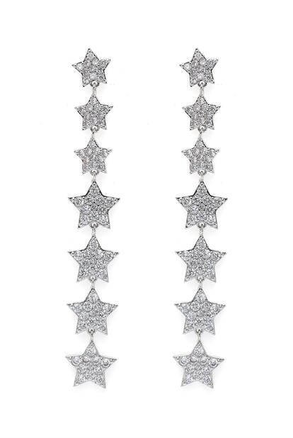 Metallic Celestial Long Dangle Earrings