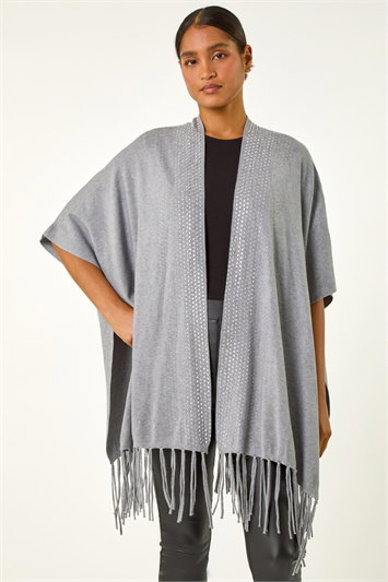 Hotfix Tassel Detail Knit Cardigan 16184436