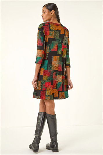 Geo Print Shift Stretch Dress 14780921