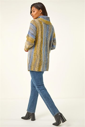 Boucle Stripe Cowl Neck Jumper 16100109