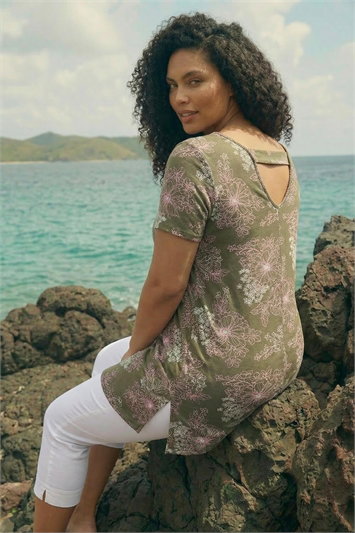 Curve Floral Bar Back Stretch Top 19501840