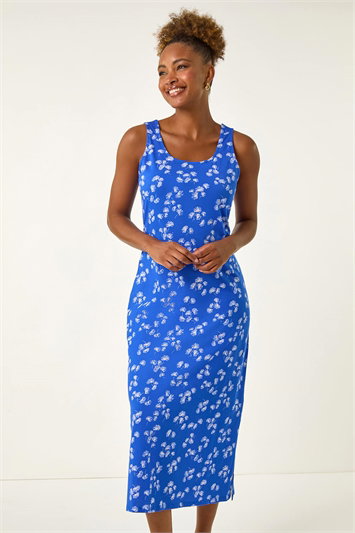 Dandelion Print Midi Dress 14785309
