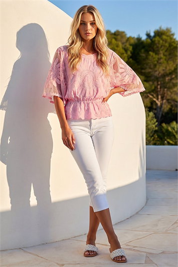 Dusk Sunflower Lace Blouse 20232572