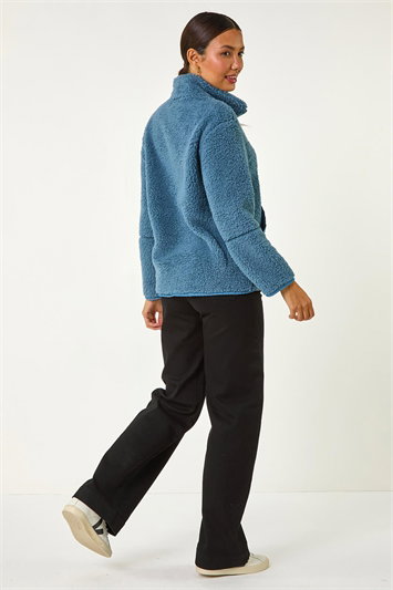 Funnel Neck Half Zip Fleece Jacket 15033429