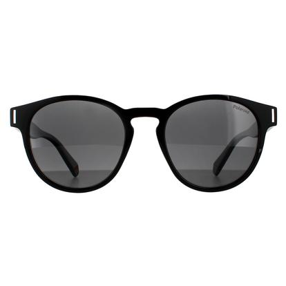 Black Round Black Grey Polarized Sunglasses