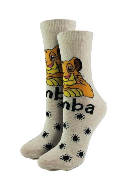 Cream Ladies Disney Simba Socks | Novelty Lion King Socks | Disney Gifts For Her