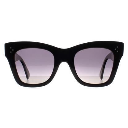 Black Cat Eye Shiny Black Smoke Polarized Catherine Cl4004in