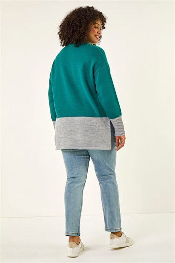 Curve Colour Block Knit Jumper 16239091