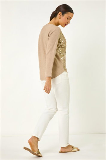 Sequin Textured Knit Jumper 16205206