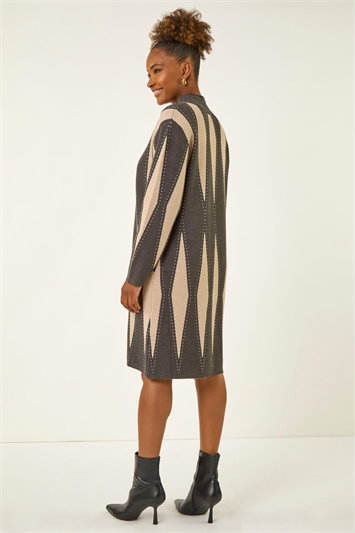 Abstract Knit Jumper Dress 14719136