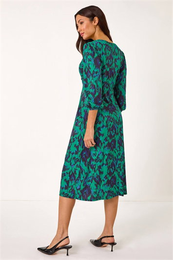 Abstract Twist Midi Dress 14665634
