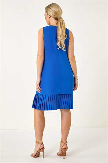Petite Pleated Hem Shift Dress 14573280