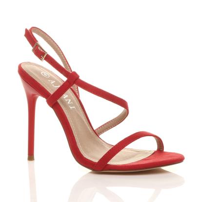Purple High Heel Party Barely There Sandals