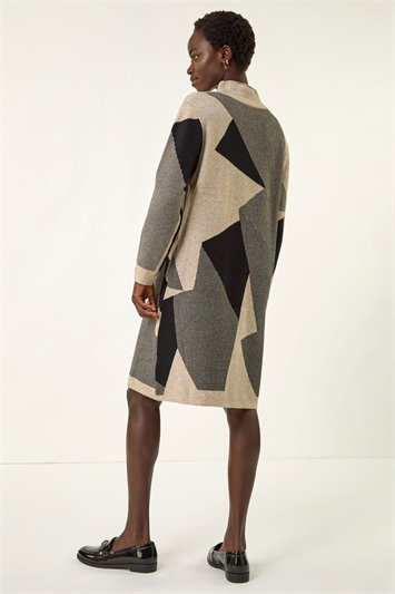 Geometric Knit Jumper Dress 14718936