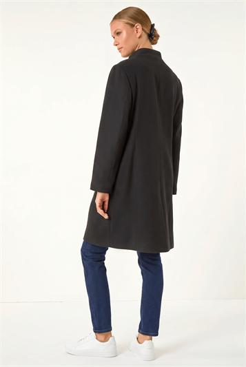 Tailored Funnel Neck Pocket Detail Coat 12031408