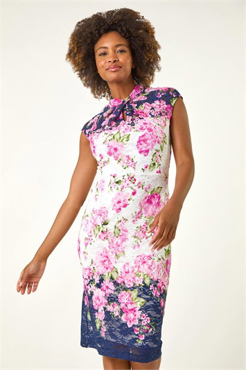 Jade Green Linen Mix Shift Dress | Roman UK