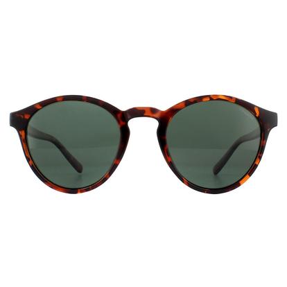 Brown Round Havana Green Polarized Sunglasses