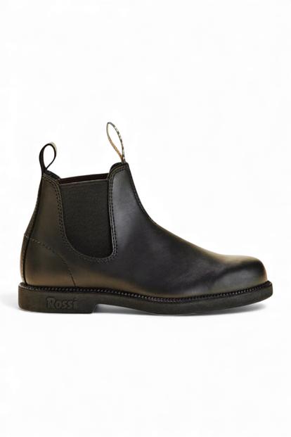 Black Booma 607 Leather Chelsea Boots