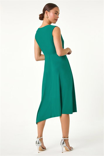 Petite Pleat Detail Stretch Wrap Dress 14521091