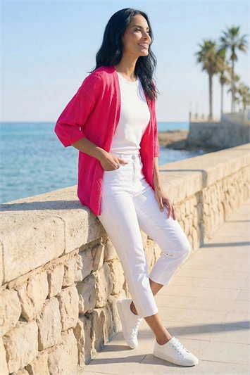 Pointelle Heart Knit Cardigan 16209472