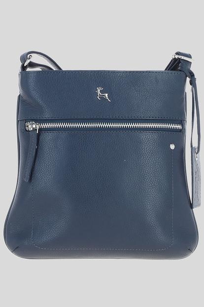 Black 'Edinburgh' Real Leather Crossbody Bag