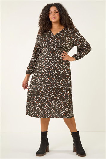 Curve Spot Twist Stretch Dress 14814508