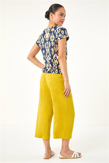 Petite Aztec Drawstring Hem Top 19499260