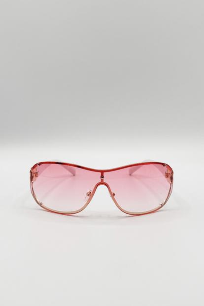 Pink Vintage Rose Wrap Around Sunglasses In Pink