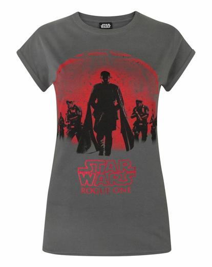Grey Star Wars Rogue One Foil Women's T-Shirt