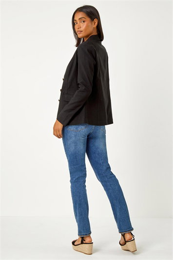 Button Detail Stretch Blazer 15023808