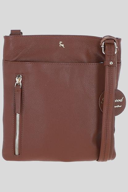 Pink Exquisite Genuine Leather Crossbody Flat Bag