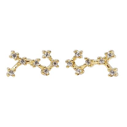 Metallic Scorpio Star Sign Constellation Astrology Tiny Earrings