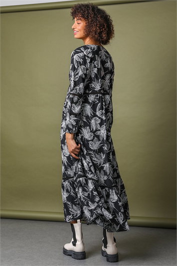 Floral Print Tiered Maxi Dress 14193508