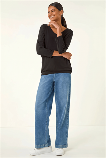 V-Neck Jersey Stretch T-Shirt 19461808