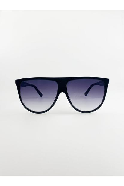 Black Black Oversized Sunglasses With Black Ombre Lenses