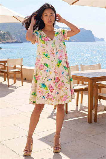 Petite Floral Swing Dress 14886172