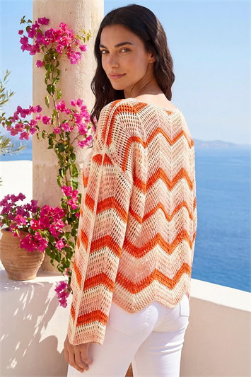 Abstract Stripe Crochet Knit 16337664