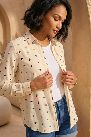 Dusk Floral Embroidered Shirt 10225838