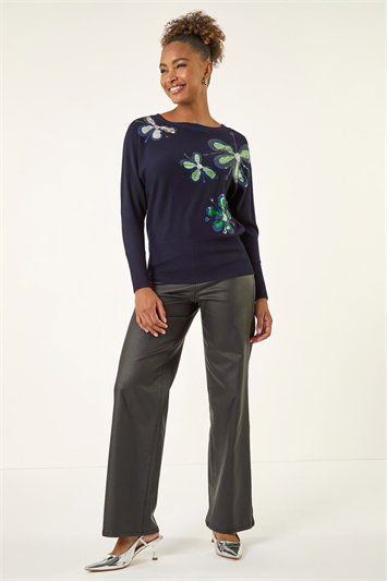 Sparkly Floral Knit Jumper 16298460