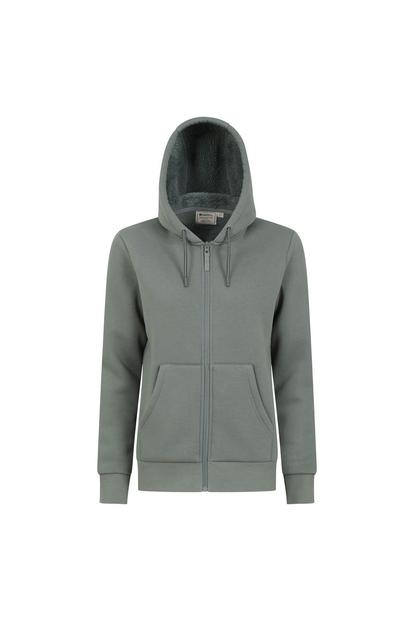 Green Dalton Sherpa Lined Full Zip Hoodie