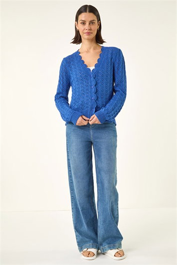 Pointelle Button Knit Cardigan 16325409